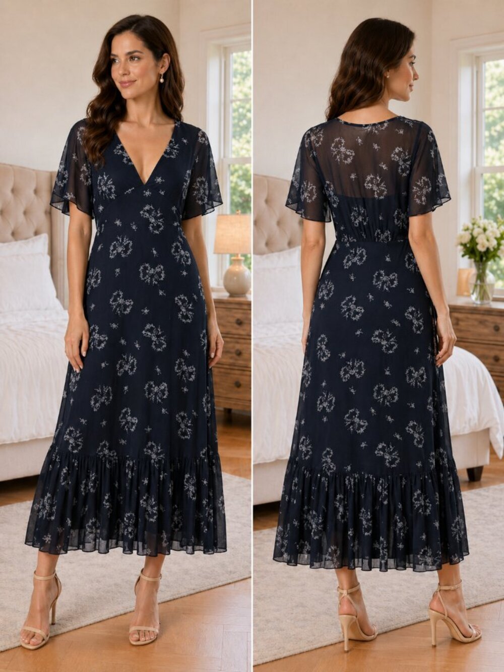 NEW LoveShackFancy Kover Blue Maxi Dress $595